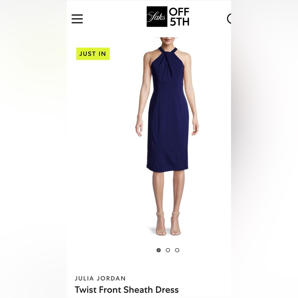 Cute blue sheath dress.